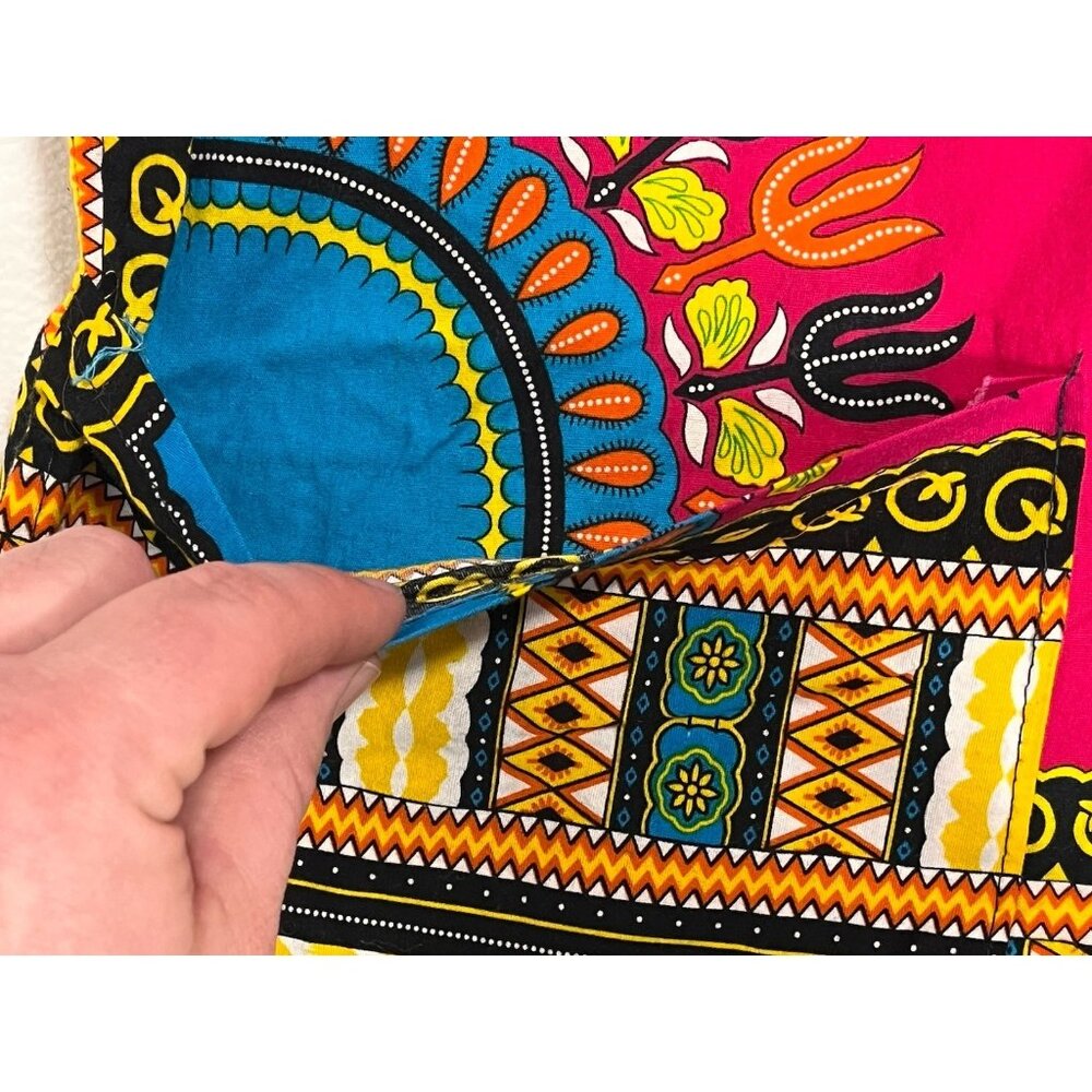 KlukKool Dashiki Shirt Mens XL African Tribal Print Short Sleeve Tunic - Picture 9 of 13